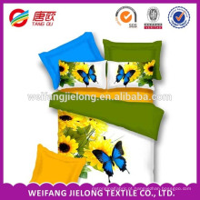 100% poliéster escovado folha de cama poli tecido impresso na China